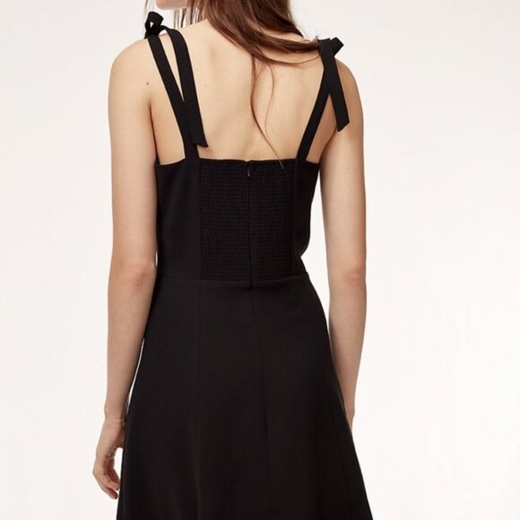 Aritzia black formal midi Weller dress - Picture 3 of 6